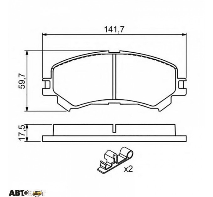 Гальмівні колодки Bosch 0 986 494 720, ціна: 1 732 грн.