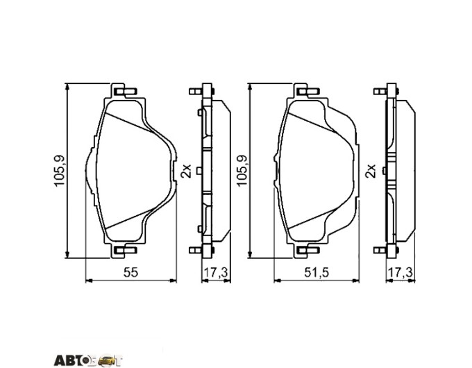 Тормозные колодки Bosch 0 986 494 805, цена: 2 799 грн.