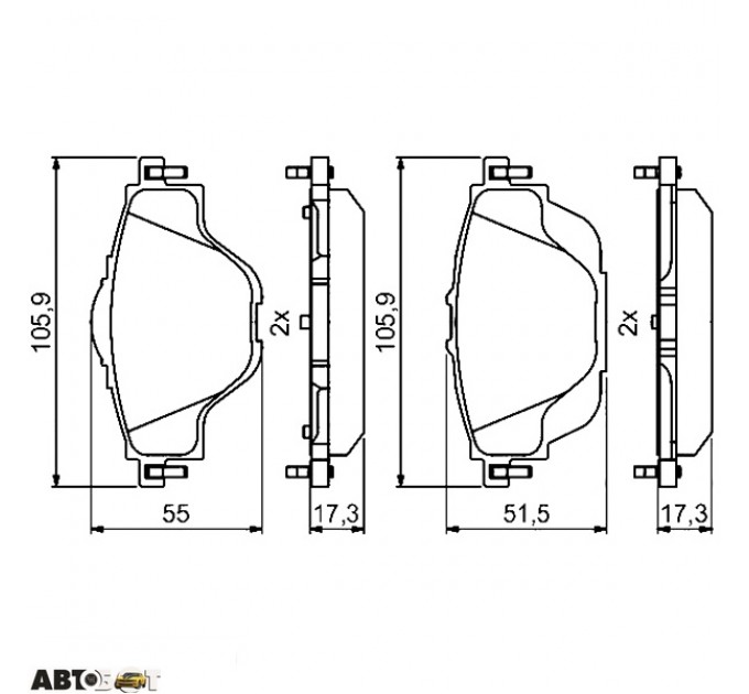 Гальмівні колодки Bosch 0 986 494 805, ціна: 1 524 грн.