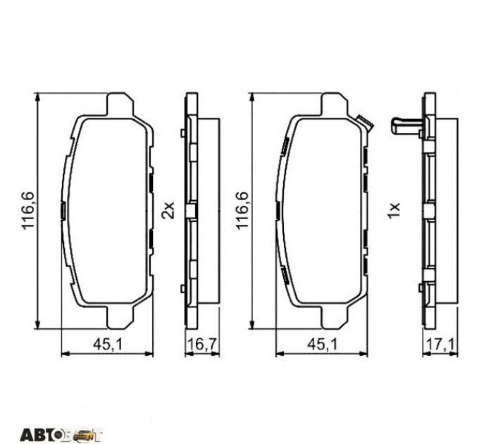 Гальмівні колодки Bosch 0 986 494 838, ціна: 2 060 грн.