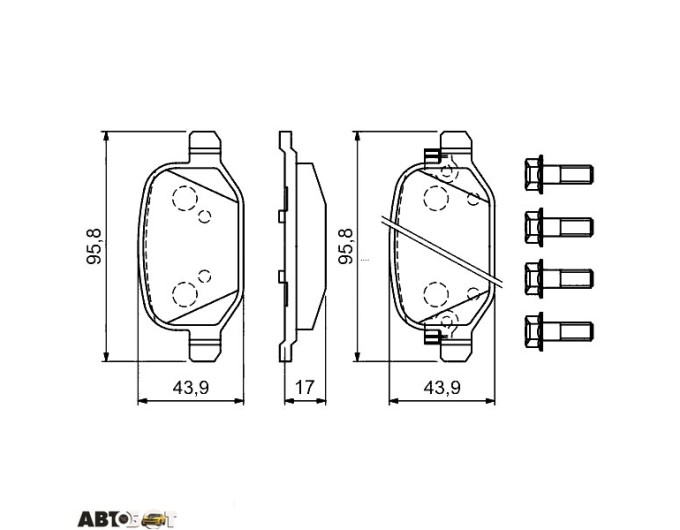 Тормозные колодки Bosch 0986494934, цена: 2 468 грн.