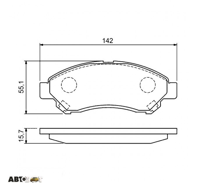 Гальмівні колодки Bosch 0 986 494 936, ціна: 1 404 грн.