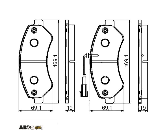 Тормозные колодки Bosch 0 986 495 095, цена: 4 147 грн.