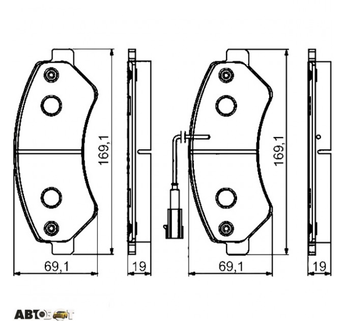 Тормозные колодки Bosch 0 986 495 095, цена: 2 258 грн.