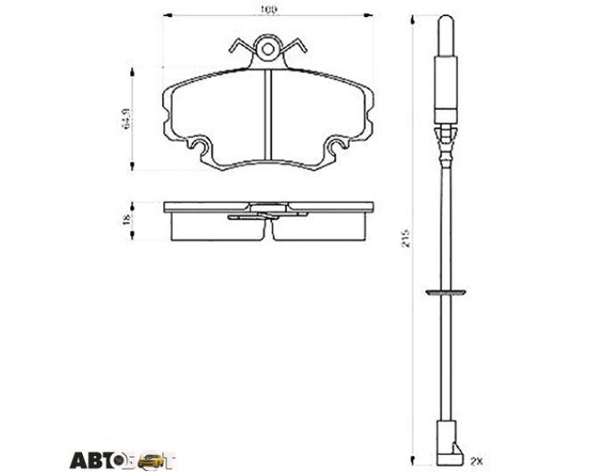 Тормозные колодки Bosch 0 986 495 212, цена: 1 276 грн.