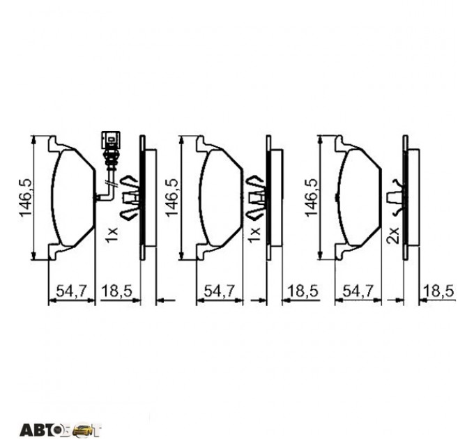 Гальмівні колодки Bosch 0 986 495 213, ціна: 1 112 грн.