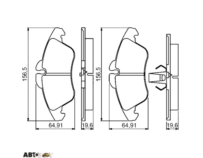 Тормозные колодки Bosch 0 986 495 245, цена: 2 229 грн.