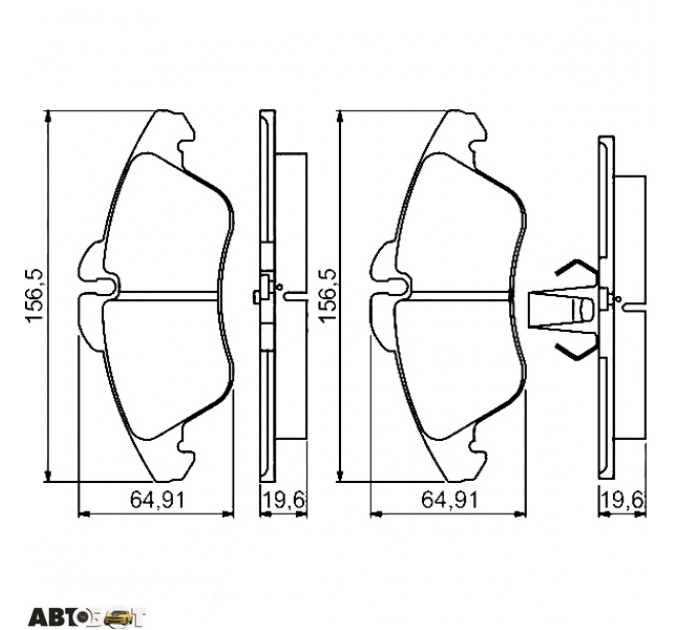 Гальмівні колодки Bosch 0 986 495 245, ціна: 1 214 грн.