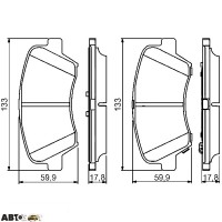 Гальмівні колодки Bosch 0 986 495 343