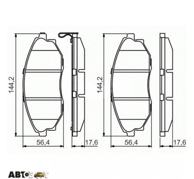 Гальмівні колодки Bosch 0 986 495 353, ціна: 1 384 грн.