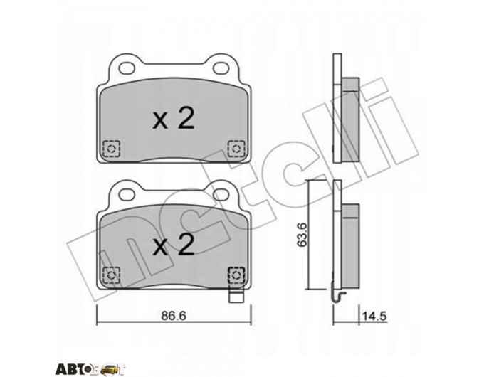 Тормозные колодки METELLI 22-0826-0, цена: 1 726 грн.