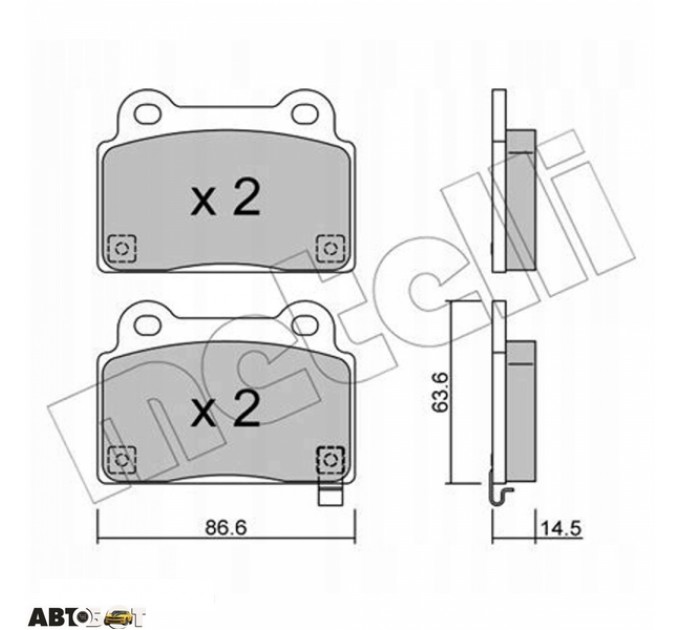 Тормозные колодки METELLI 22-0826-0, цена: 949 грн.