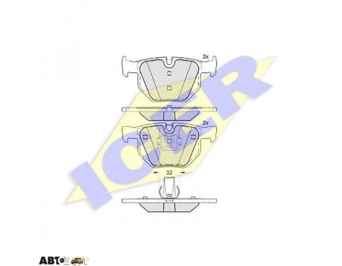 Гальмівні колодки ICER 181685202, ціна: 2 740 грн.