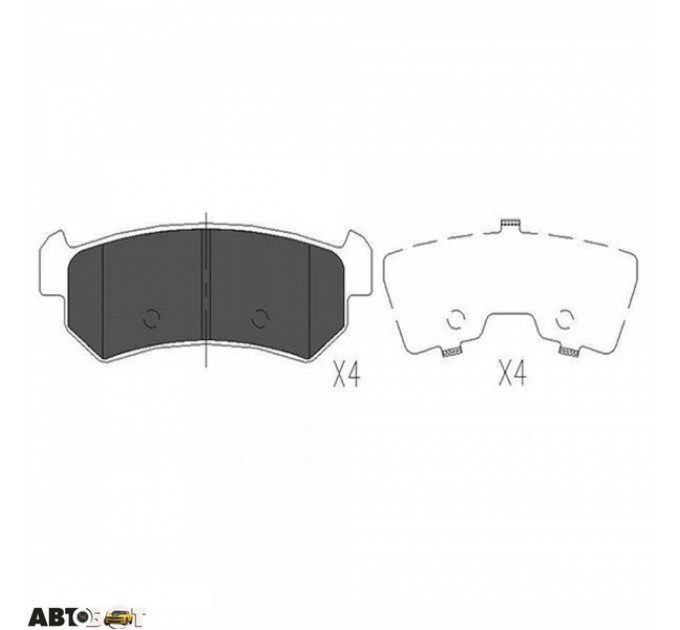 Гальмівні колодки KAVO PARTS KBP-1007, ціна: 629 грн.