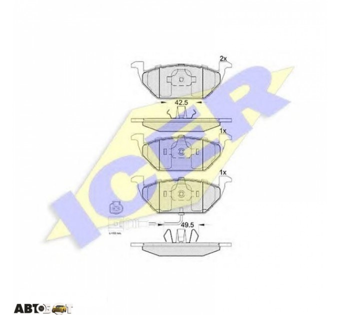 Тормозные колодки ICER 181349, цена: 1 049 грн.