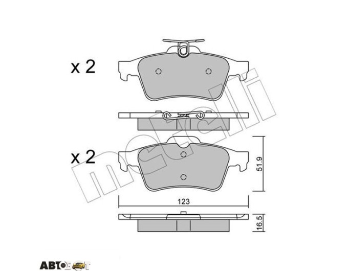 Тормозные колодки METELLI 22-0337-1, цена: 1 492 грн.