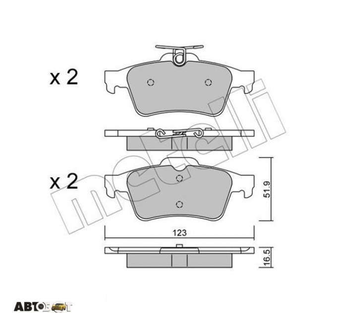 Тормозные колодки METELLI 22-0337-1, цена: 820 грн.