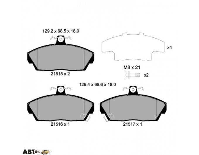 Гальмівні колодки Textar 2151503, ціна: 3 791 грн.