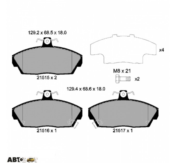 Гальмівні колодки Textar 2151503, ціна: 2 064 грн.