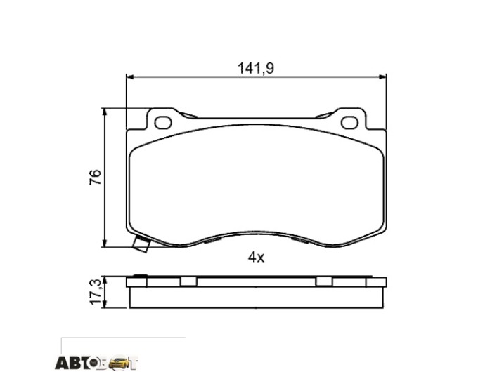 Тормозные колодки Bosch 0 986 494 870, цена: 3 855 грн.