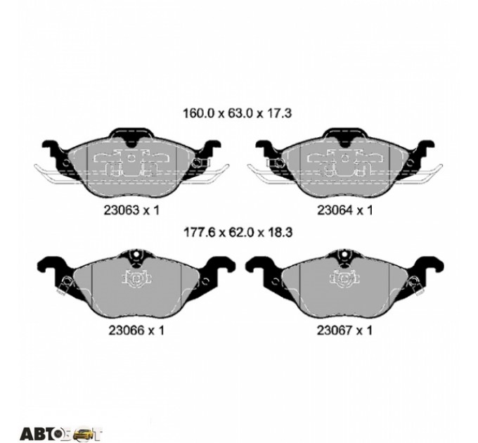 Тормозные колодки Textar 2306302, цена: 2 004 грн.