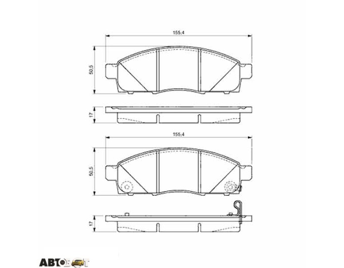 Тормозные колодки Bosch 0 986 494 673, цена: 3 170 грн.