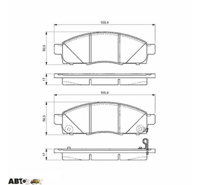 Гальмівні колодки Bosch 0 986 494 673, ціна: 1 726 грн.