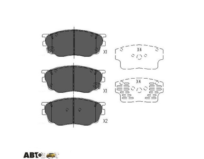 Тормозные колодки KAVO PARTS KBP-4511, цена: 1 567 грн.