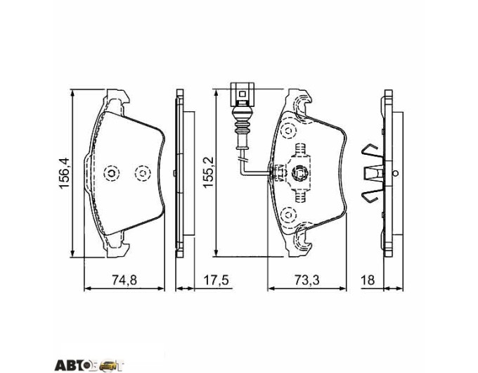 Тормозные колодки Bosch 0 986 494 203, цена: 3 010 грн.