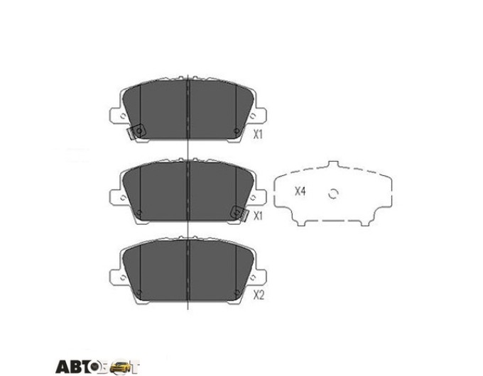 Гальмівні колодки KAVO PARTS KBP-2013, ціна: 1 461 грн.
