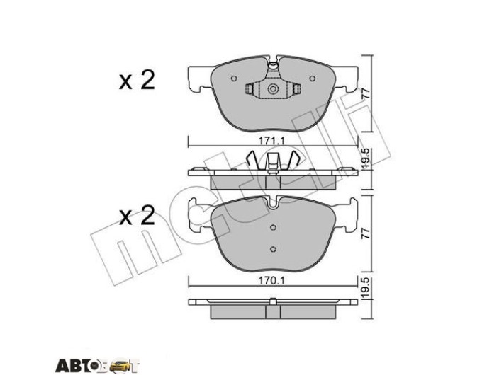 Тормозные колодки METELLI 22-0770-0, цена: 3 345 грн.