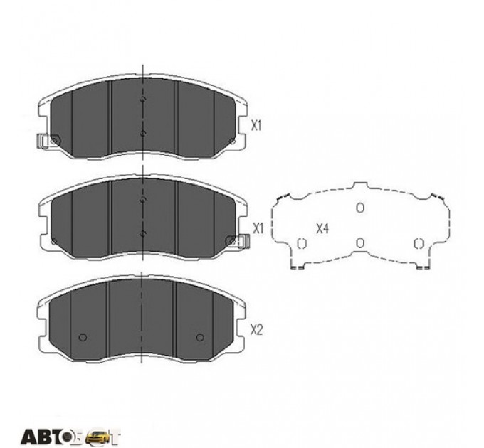 Тормозные колодки KAVO PARTS KBP-1009, цена: 1 195 грн.