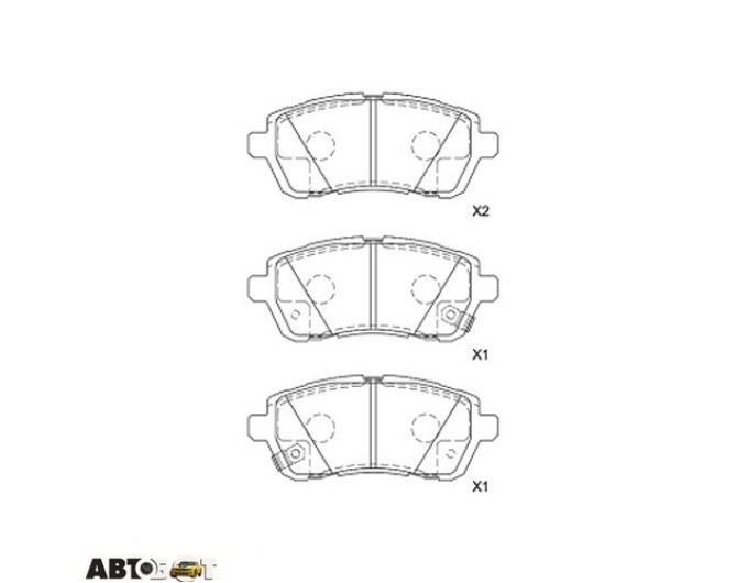 Тормозные колодки KAVO PARTS KBP-8534, цена: 1 838 грн.