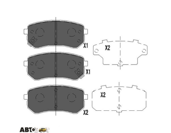 Тормозные колодки KAVO PARTS KBP-4005, цена: 1 229 грн.