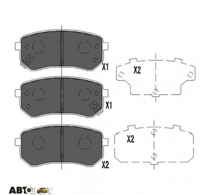 Гальмівні колодки KAVO PARTS KBP-4005, ціна: 669 грн.