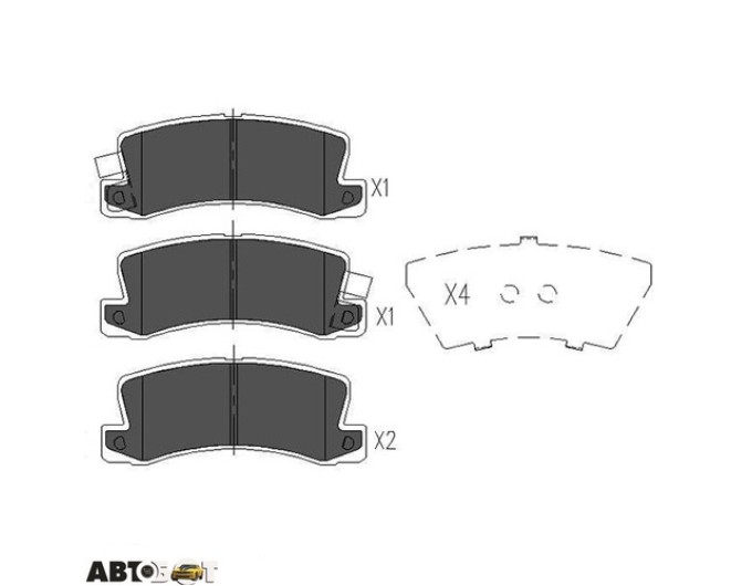 Тормозные колодки KAVO PARTS KBP-9022, цена: 1 315 грн.