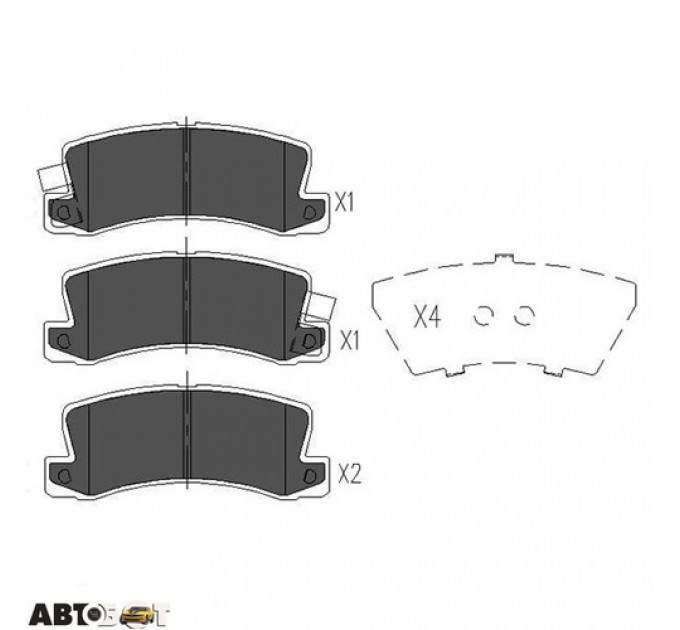 Тормозные колодки KAVO PARTS KBP-9022, цена: 716 грн.