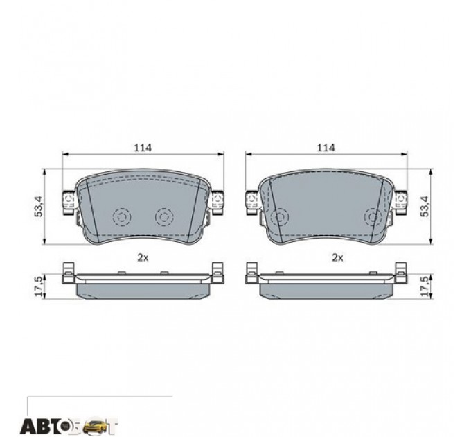 Гальмівні колодки Bosch 0 986 424 437, ціна: 1 407 грн.