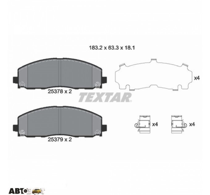 Гальмівні колодки Textar 2537801, ціна: 3 794 грн.