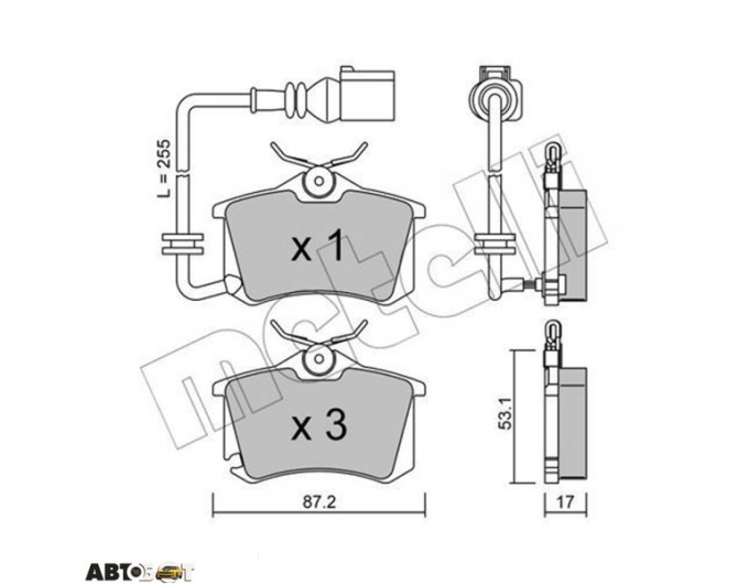 Тормозные колодки METELLI 22-0100-4, цена: 1 612 грн.