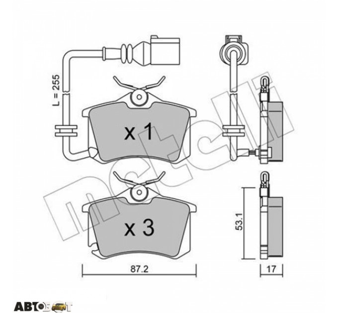 Тормозные колодки METELLI 22-0100-4, цена: 886 грн.