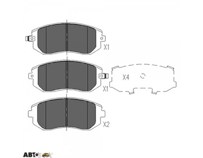Тормозные колодки KAVO PARTS KBP-8004, цена: 1 756 грн.