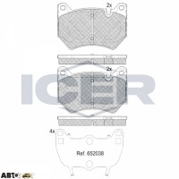 Тормозные колодки ICER 182380