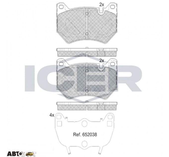 Тормозные колодки ICER 182380, цена: 2 466 грн.