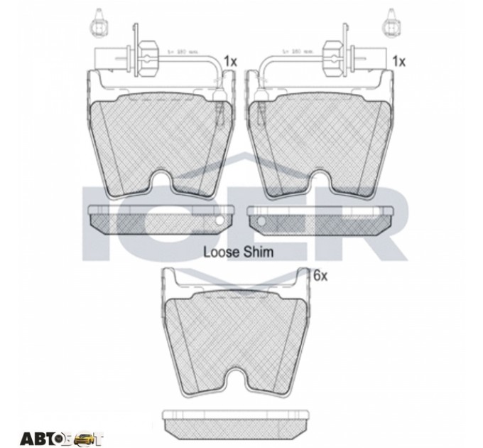 Гальмівні колодки ICER 182113, ціна: 2 796 грн.