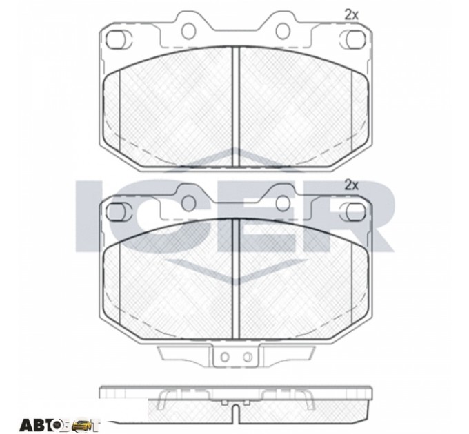 Гальмівні колодки ICER 181755, ціна: 1 434 грн.