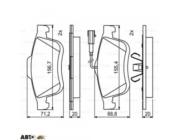 Тормозные колодки Bosch 0 986 494 795, цена: 3 132 грн.
