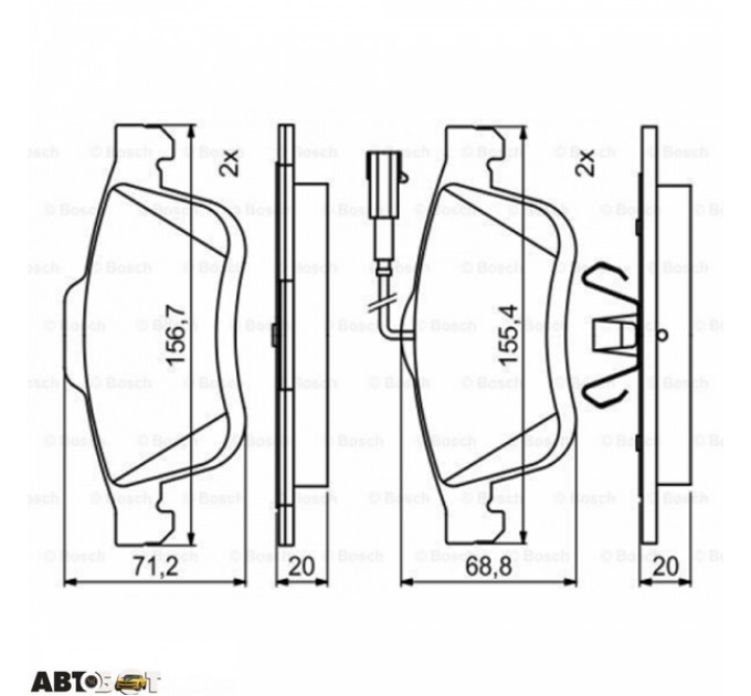 Тормозные колодки Bosch 0 986 494 795, цена: 1 705 грн.