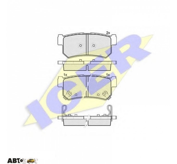 Тормозные колодки ICER 181646, цена: 1 012 грн.