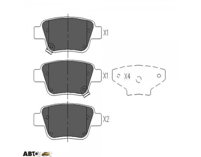 Тормозные колодки KAVO PARTS KBP-9019, цена: 1 235 грн.